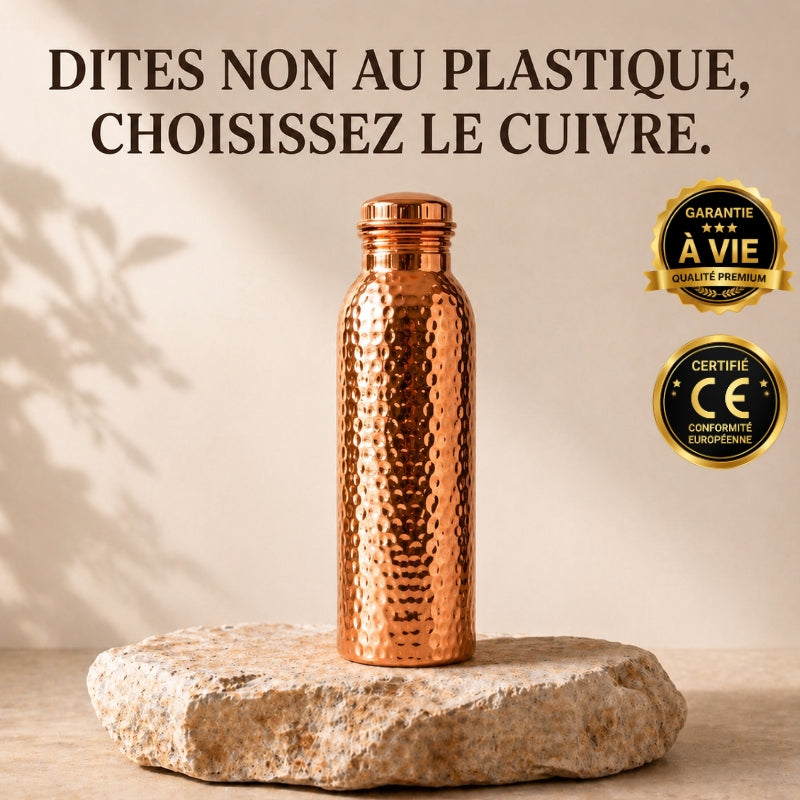 Gourde en Cuivre Pur – Pirlo™ | L’Eau Purifiée Naturellement (750ml)