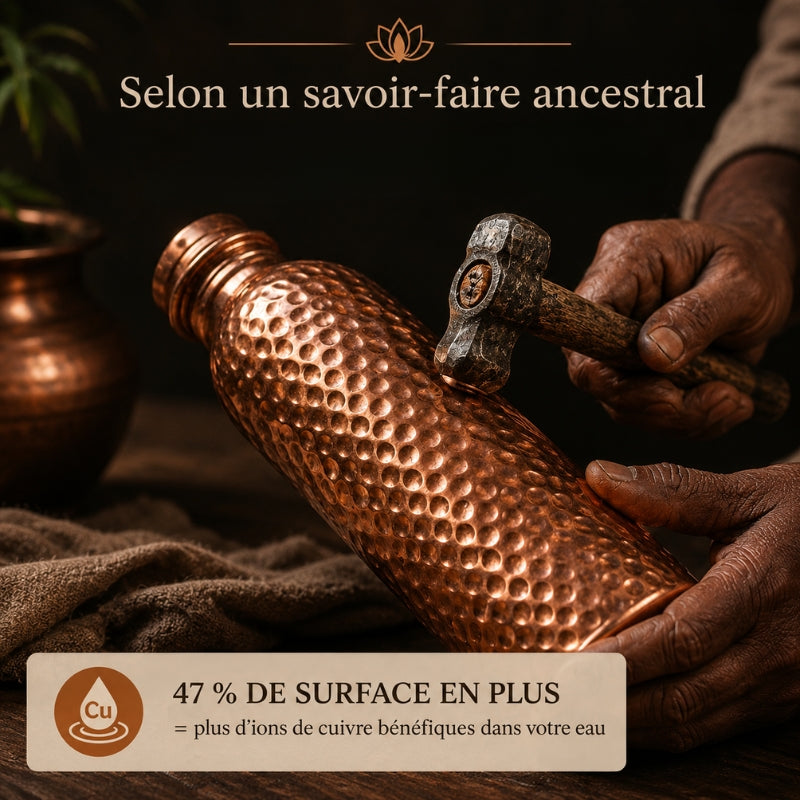 Gourde en Cuivre Pur – Pirlo™ | L’Eau Purifiée Naturellement (750ml)