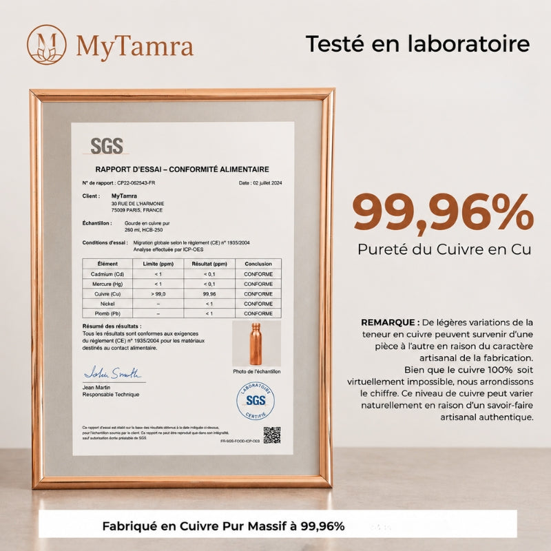 Gourde en Cuivre Pur – Pirlo™ | L’Eau Purifiée Naturellement (750ml)