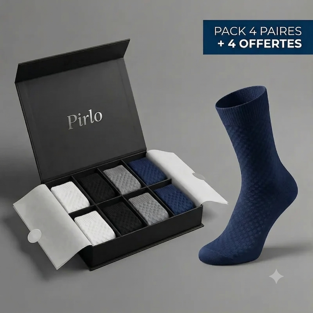 CHAUSSETTES PIRLO - EN FIBRE DE BAMBOU PREMIUM