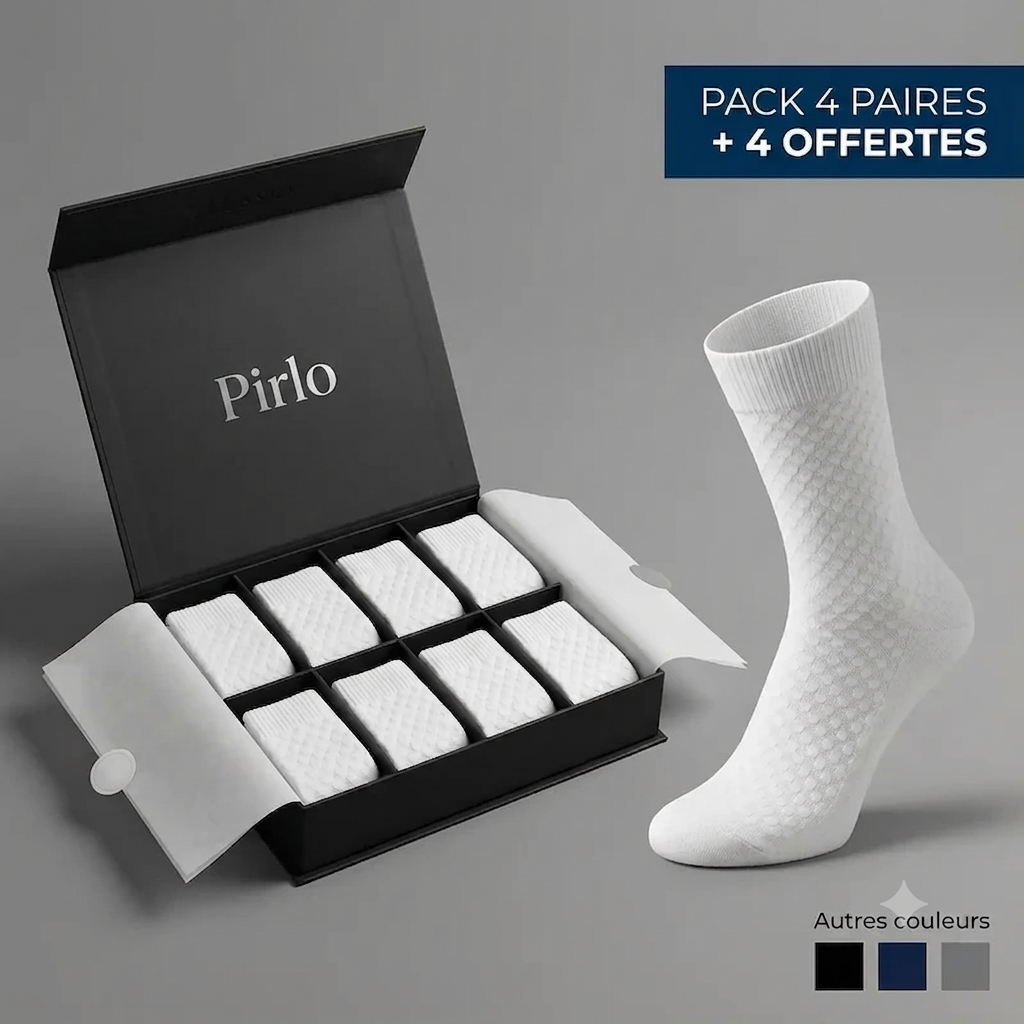 CHAUSSETTES PIRLO - EN FIBRE DE BAMBOU PREMIUM